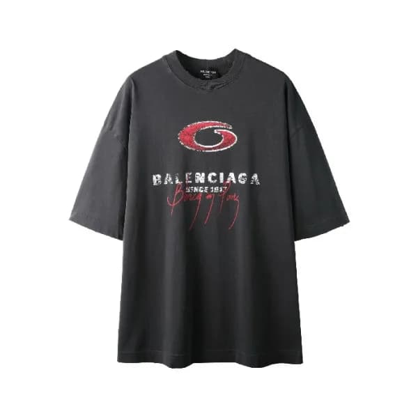 발렌시아가 남성 라운드 반팔 티셔츠 - Balenciaga Mens Round Tshirt… - 1