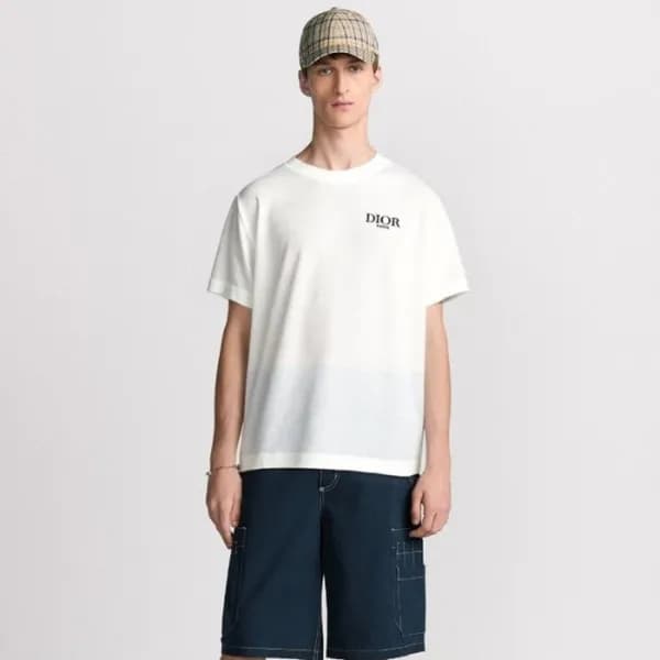 디올 남성 라운드 반팔 티셔츠 - Dior Mens Round Tshirt - dic724… - 1