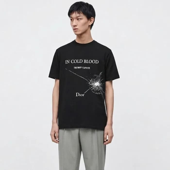 디올 남성 라운드 반팔 티셔츠 - Dior Mens Round Tshirt - dic137… - 1