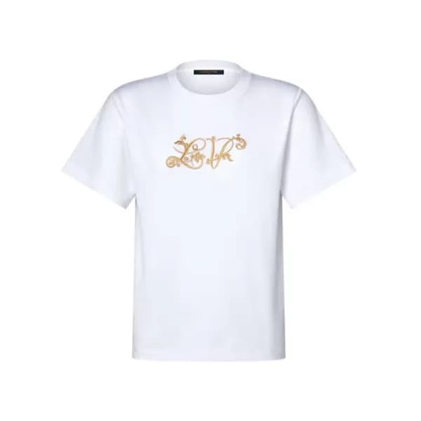 루이비통 여성 시그니처 자수 티셔츠 - Louis vuitton Womens Signatu… - 1