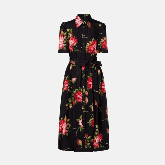 돌체앤가바나 여성 로즈 미디 드레스 - Dolce&Gabbana Womens Rose Mi… - 1
