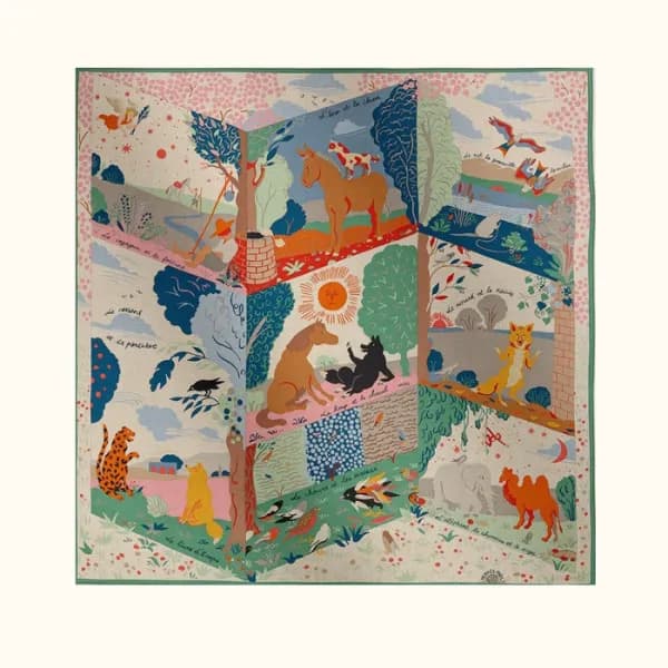 에르메스 여성 르 리브르 데소프 숄 - Hermes Womens Le Livre dEsop… - 1