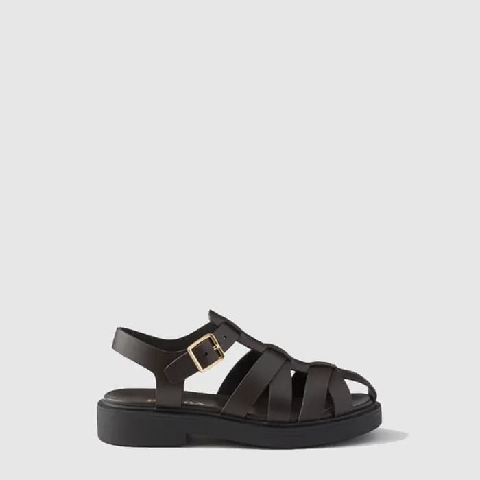 프라다 여성 가죽 피셔맨 샌들 - Prada Womens Leather Fisherman Sandal - prs14474x