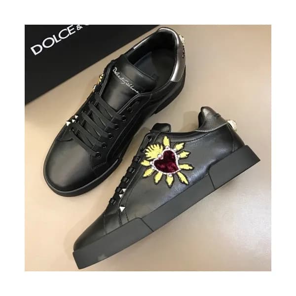 DOLCE&GABBANA 2018 LEATHER SKEAKERS - 돌체앤가바나 남성 레더… - 1