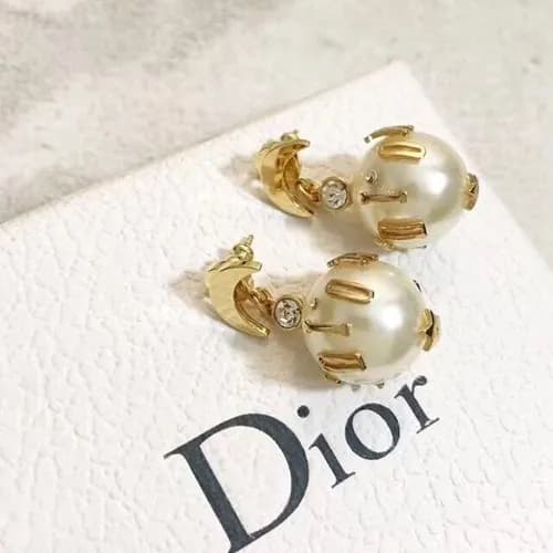 Dior Yellow Gold Earring - 디올 여성용 18k도금 옐로우 골드 … - 1