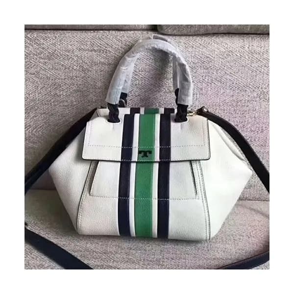 Tory Burch Leather White Tote Shoulder Bag,20cm - … - 1