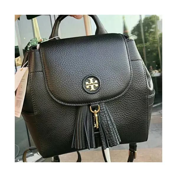 Tory Burch Leather Black Tassel Back Pack,22cm - 토… - 1