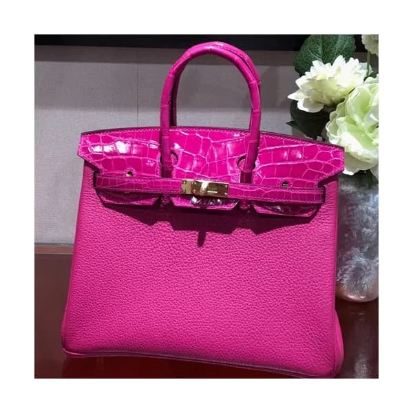 Hermes Birkin Crocodile & Leather Tote Shoulder Ba… - 1