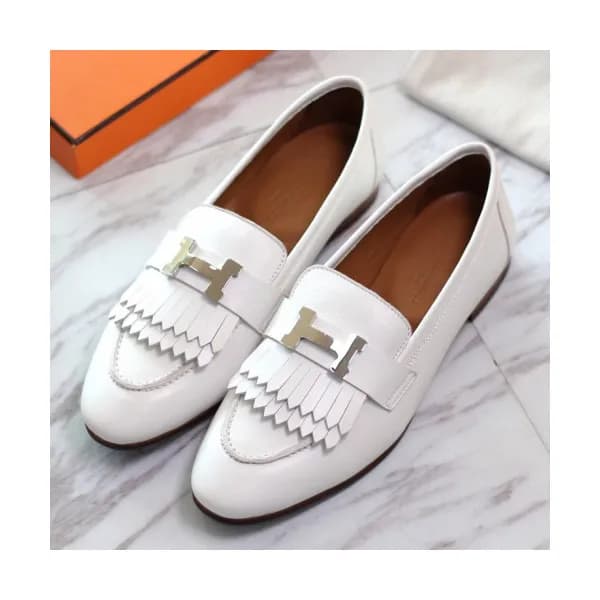 Hermes 2019 Womens H Logo Tassel Strap Leather Loa… - 1