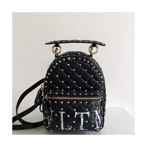 Valentino 2019 Leather VLTN Garavani Ruckstud Spik… - 1