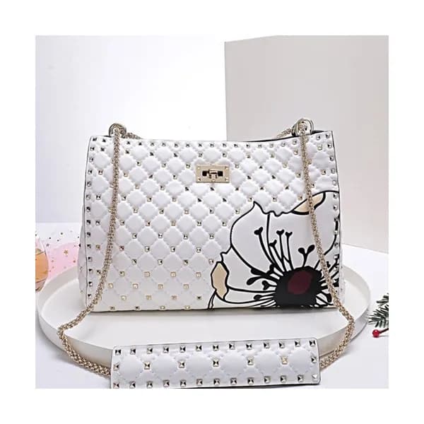 Valentino 2019 Leather Rockstud Spike Large Tote S… - 1