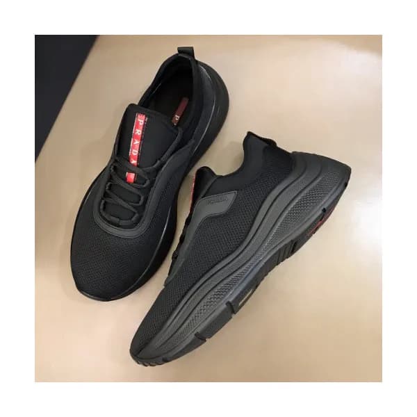 Prada 2019 Mens Casual Logo Leather Two-tone Runn… - 1