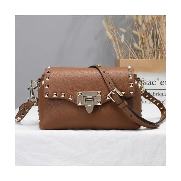 Valentino 2019 Leather Garavani Rockstud Cross Bag… - 1