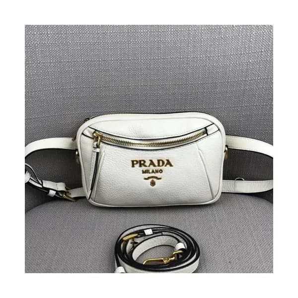 Prada 2019 Leather Hip Sack / Clutch Bag / Shoulde… - 1