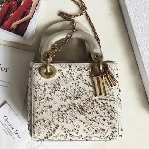 Dior 2019 Lady Dior Mini Tote Shoulder Bag,17CM - … - 1