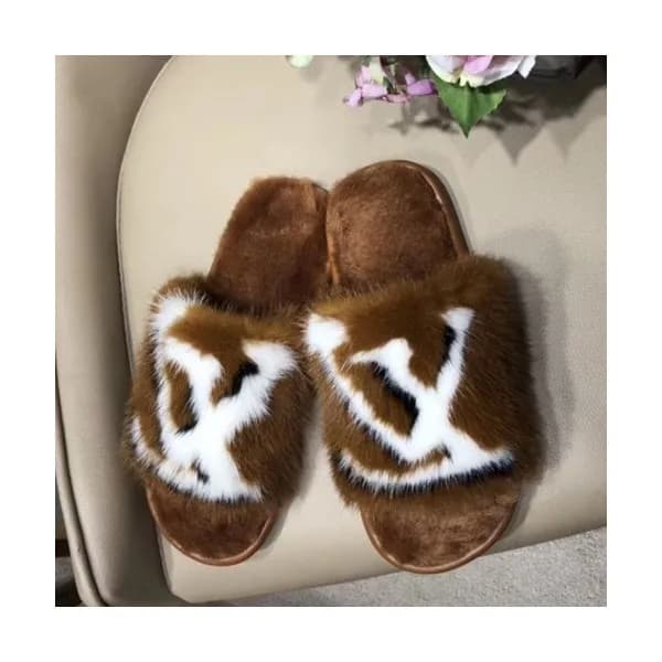 Louis Vuitton 2019 Ladies Mink Fur Slipper - 루이비통 … - 1