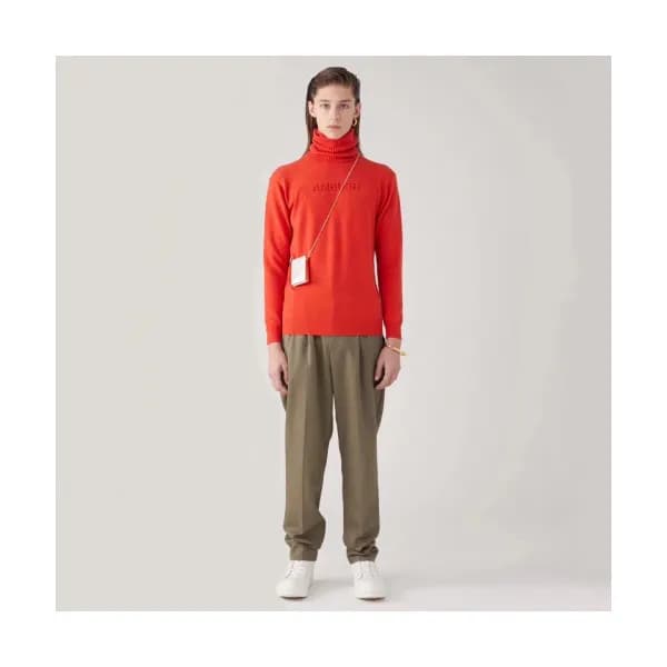 Ambush 2019 Womens Logo Turtle-neck Wool Sweater … - 1