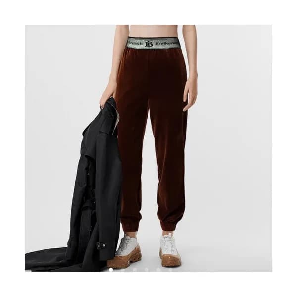 Burberry Womens Velvet Training Pants - 버버리 여성 벨벳 … - 1