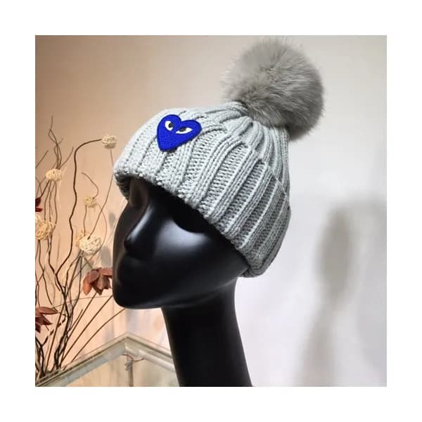 Cdgplay 2019 Ladies Knit & Fox Fur Cap - 꼼데가르송 201… - 1