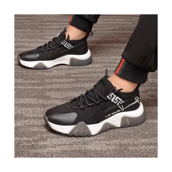 Versace 2020 Mens Leather Sneakers - 베르사체 2020 남성용… - 1