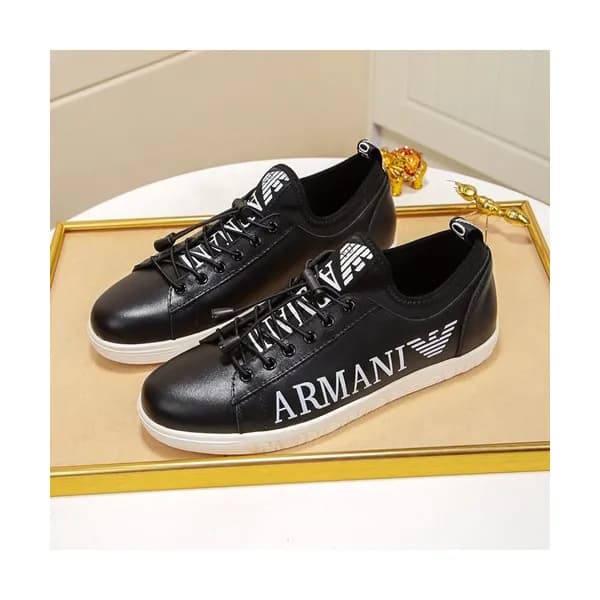 Armani 2020 Mens Leather Sneakers - 알마니 2020 남성용 … - 1