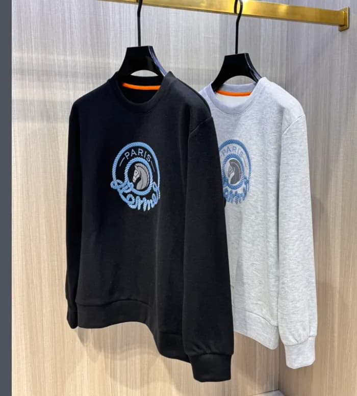 에르메스 남성 모던 블랙 맨투맨 - Hermes Mens BLack Tshirts - he… - 1