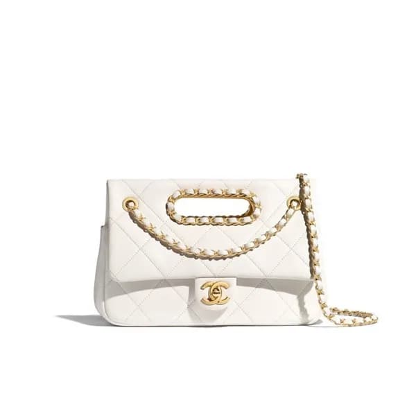 Chanel 2020 Leather Chain Shoulder Cross Bag,26CM … - 1