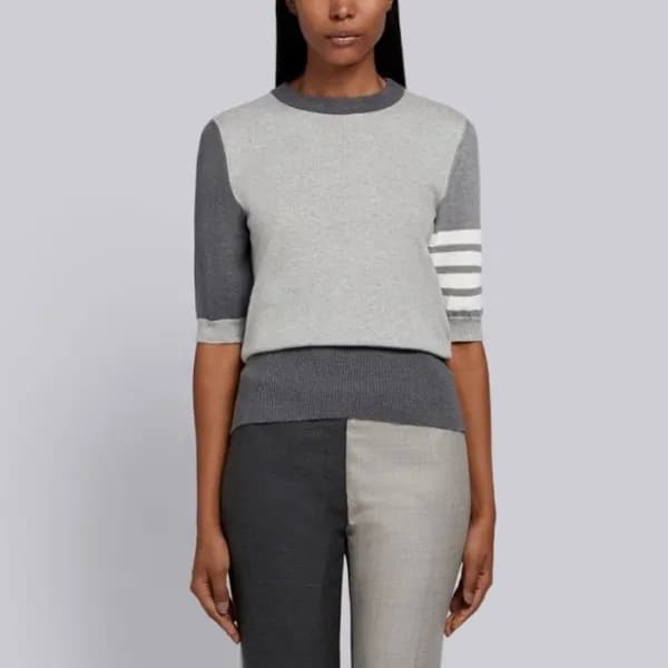 Thom Browne Womens Tshirts - 톰브라운 여성 라운드 반팔티 - Tho… - 1