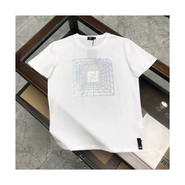 [펜디]Fendi 2020 Mens Logo Casual Silket Short Sleev… - 1