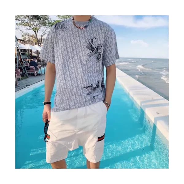 [디올]Dior 2020 Mens Casual Crew-neck Short Sleeved … - 1