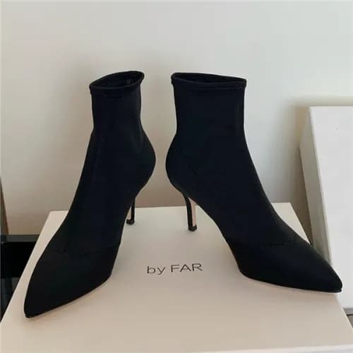 By Far 2020 Women's Leather High Heel Ankle Bo… - 1