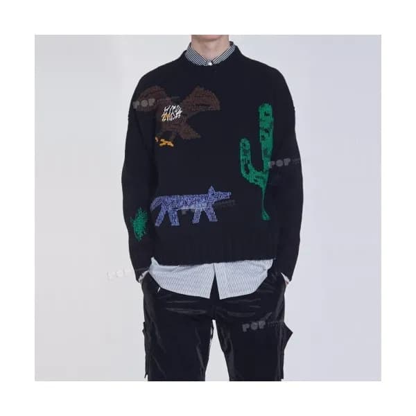 [팜 엔젤스]Palm Angels 2020 Mens Logo Crew-neck Sweate… - 1