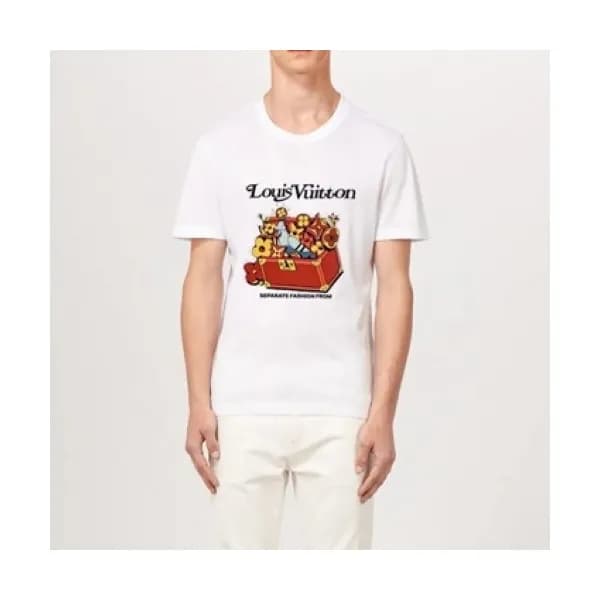 Louis vuitton Mm/Wm Logo Short Sleeved Tshirts Wh… - 1