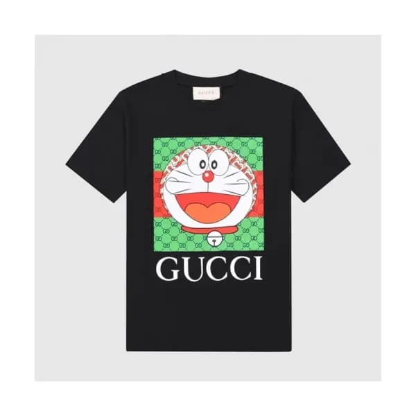 Gucci Mm/Wm Logo Short Sleeved Tshirts Black - 구찌… - 1