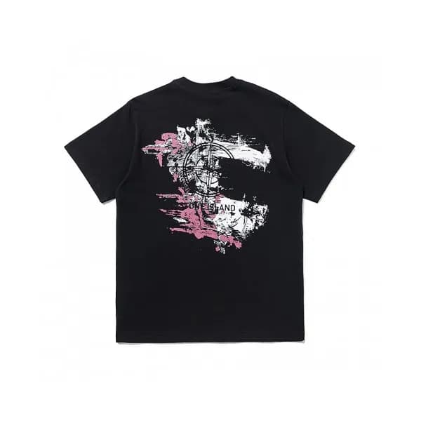 Stone Island Mens Crew-neck Cotton Short Sleeved … - 1