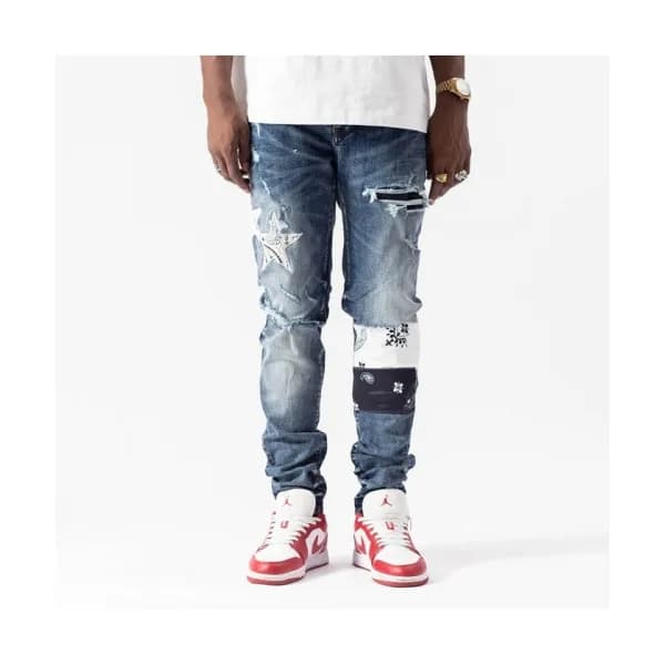 Amiri Mens Trendy Denim Pants Blue - 아미리 2021 남성 … - 1