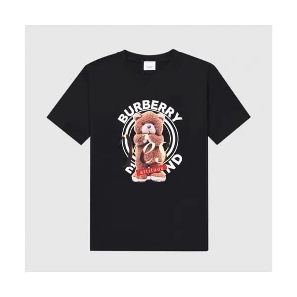 Burberry Mm/Wm Logo Cotton Short Sleeved Tshirts … - 1