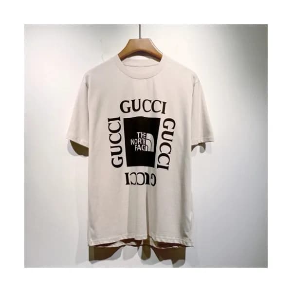 Gucci Mm/Wm Logo Short Sleeved Tshirts Beige - 구찌… - 1