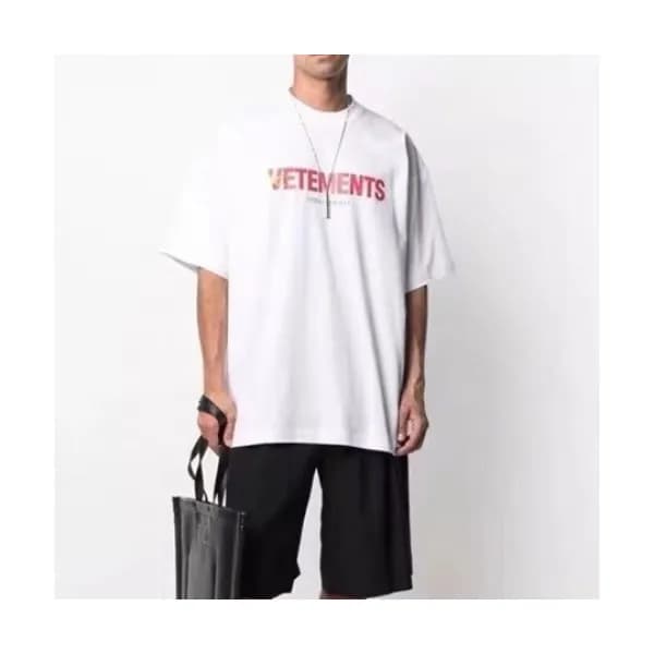 Vetements Mm/Wm Printing Logo Cotton Short Sleeve… - 1