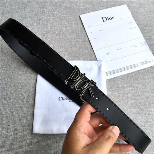 Dior 2021 Men's Leather Belt,3.8cm,DIOBT0069 -… - 1