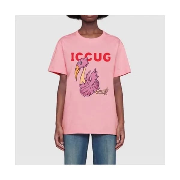 Gucci Mm/Wm Logo Short Sleeved Tshirts Pink - 구찌 … - 1