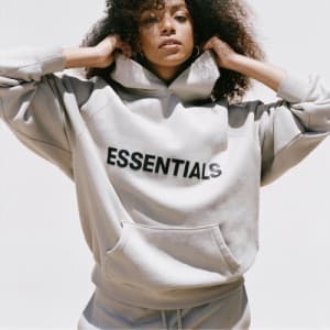 Fear of god Mm/Wm Logo Oversize Cotton Hoodie Gra…