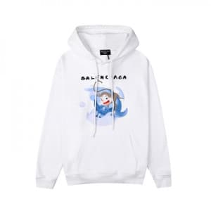 Balenciaga Mm/Wm Logo Cotton Hoodie White- 발렌시아가 …