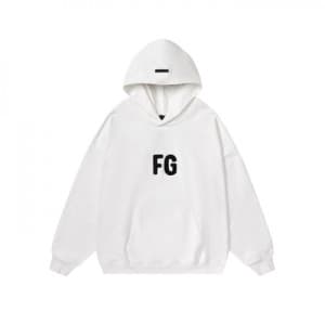 Fear of god Mm/Wm Logo Oversize Cotton Hoodie Whi…