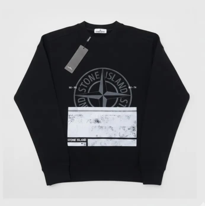 Stone Island / Mens Light Reflection Logo Cotton M… - 1