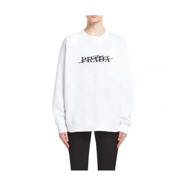 Prada Mens Crew-neck Cotton Tshirts White - 프라다 2… - 1