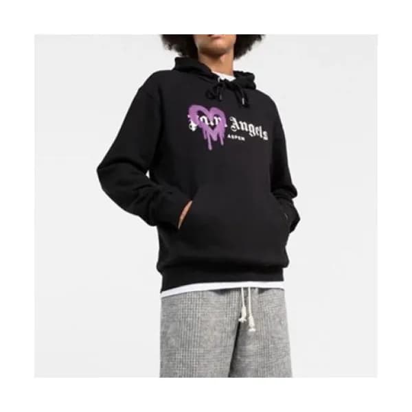 Palm Angels Mm/Wm Logo Cotton Hoodie Black - 팜 엔젤… - 1