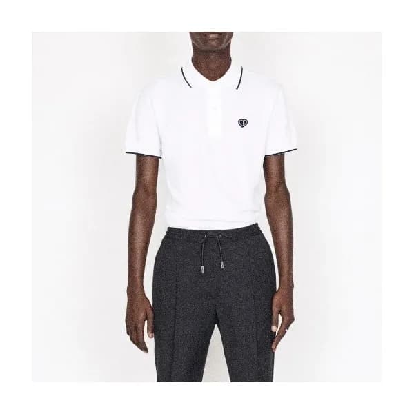 디올 남성 폴로 화이트 반팔티 - Dior Mens White Tshirts - dio01… - 1