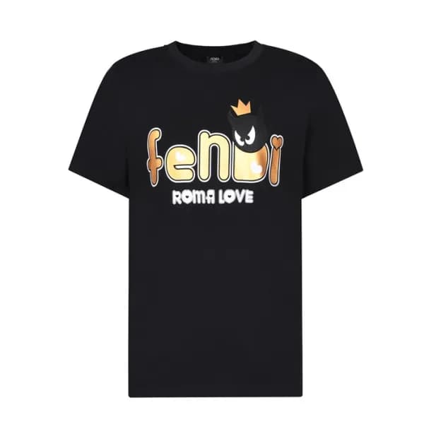 펜디 남/여 크루넥 블랙 반팔티 - Unisex Black Tshirts - fen0113… - 1