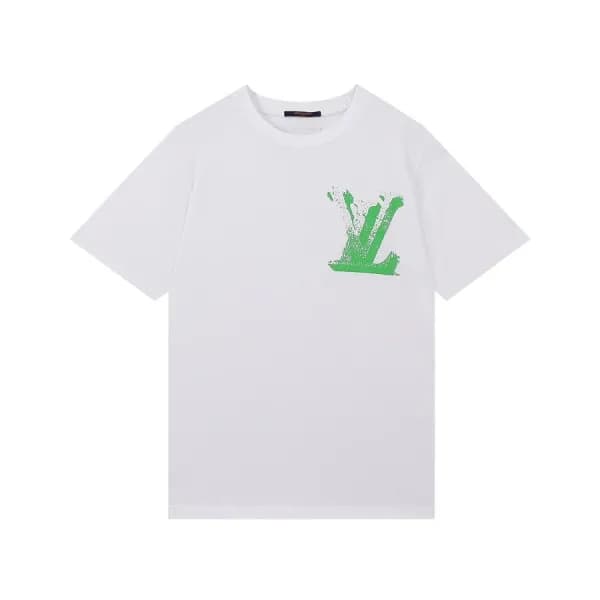 루이비통 남성 크루넥 화이트 반팔티 - Mens White Tshirts - lou0401… - 1